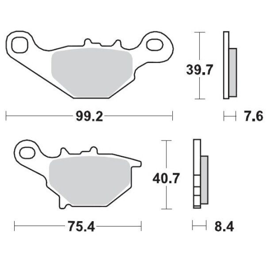 Plaquettes de frein MOTO MASTER métal fritté 093521 Nitro
