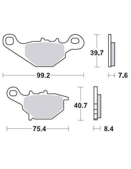 Plaquettes de frein MOTO MASTER métal fritté 093521 Nitro