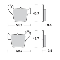 Plaquettes de frein Moto Master Métal-fritté 094322 Nitro Sport