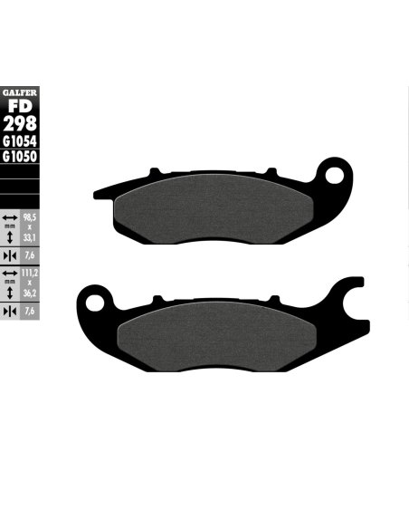 Plaquettes de frein GALFER - G1054 ORGANIQUE SEMI METAL FD298