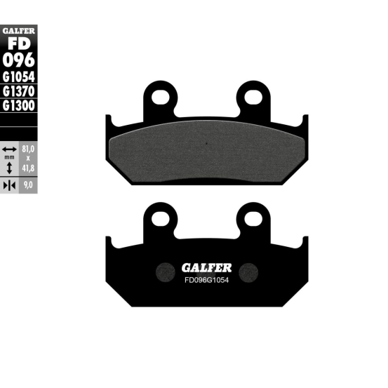 Plaquettes de frein GALFER - G1054 ORGANIQUE SEMI METAL FD096