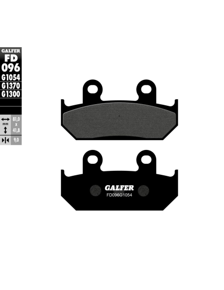 Plaquettes de frein GALFER - G1054 ORGANIQUE SEMI METAL FD096
