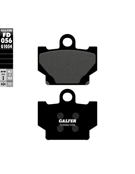 Plaquettes de frein GALFER - G1054 ORGANIQUE SEMI METAL FD056