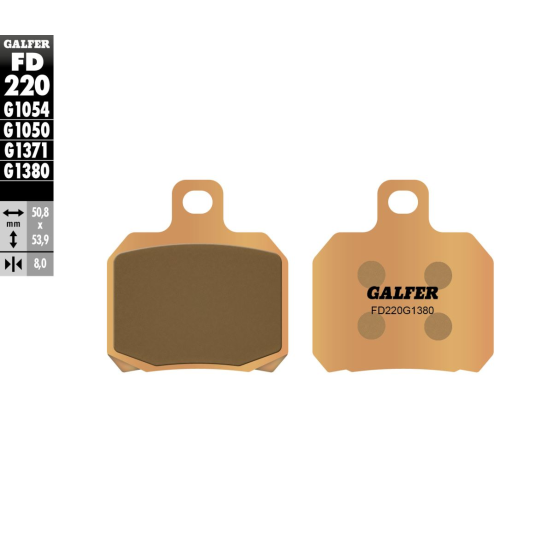 Plaquettes de frein GALFER - G1380 SINTER MAXI SCOOT FD220