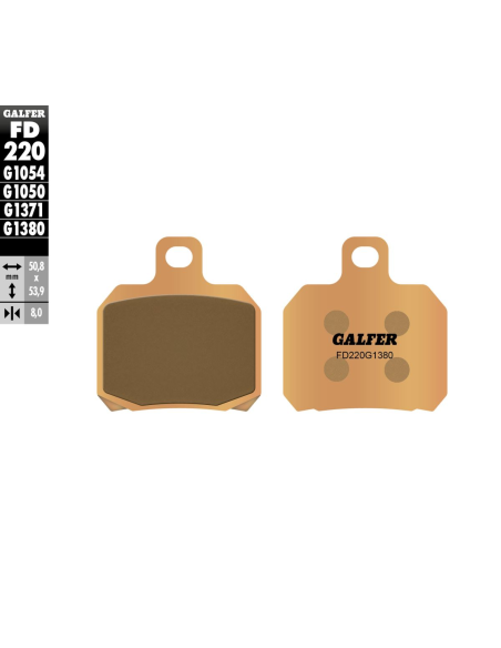 Plaquettes de frein GALFER - G1380 SINTER MAXI SCOOT FD220