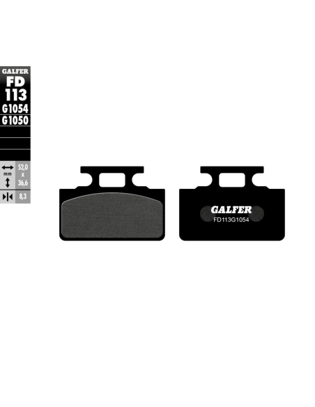 Plaquettes de frein GALFER - G1054 ORGANIQUE SEMI METAL FD113