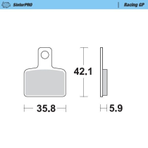 Plaquettes de frein MOTO MASTER métal fritté 099412 Racing GP