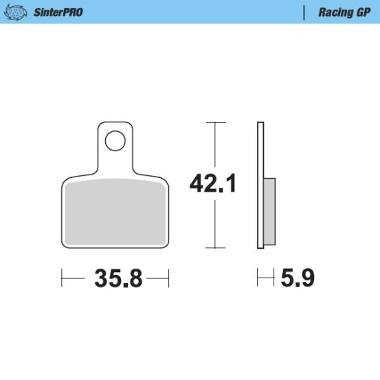 Plaquettes de frein MOTO MASTER métal fritté 099412 Racing GP