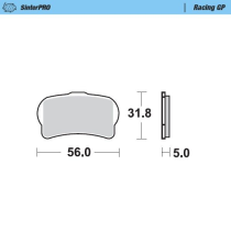 Plaquettes de frein MOTO MASTER métal fritté 099512 Racing GP