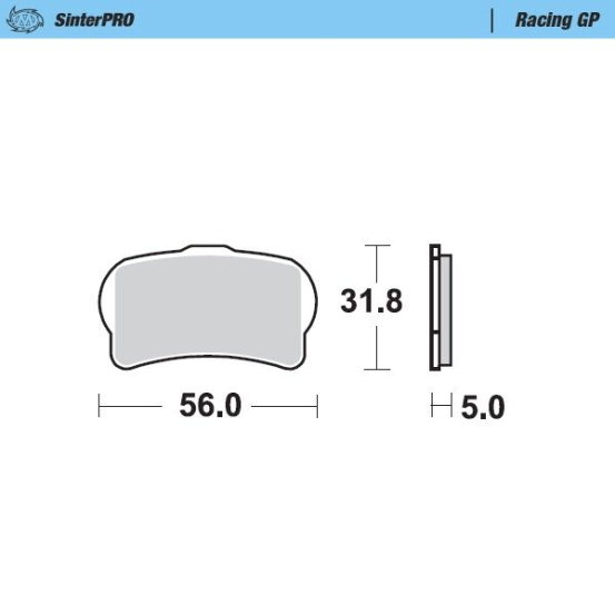 Plaquettes de frein MOTO MASTER métal fritté 099512 Racing GP
