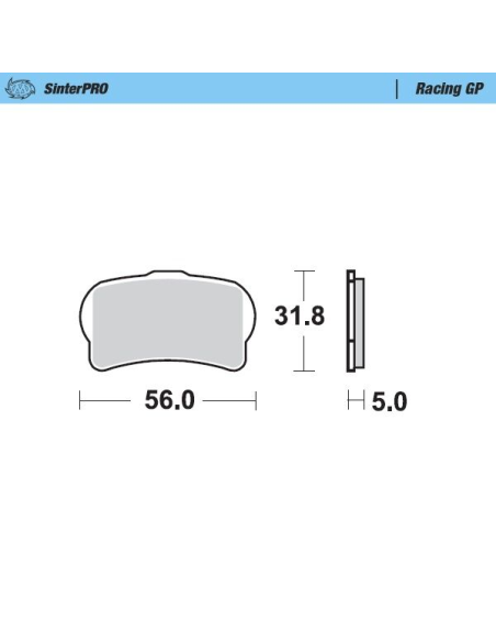 Plaquettes de frein MOTO MASTER métal fritté 099512 Racing GP