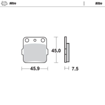 Plaquettes de frein MOTO MASTER métal fritté 091421 Nitro