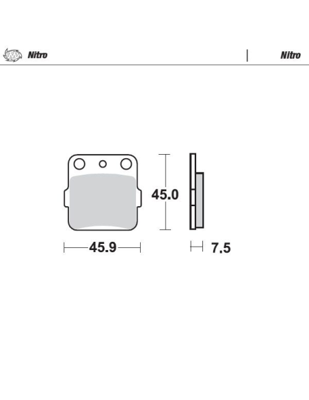 Plaquettes de frein MOTO MASTER métal fritté 091421 Nitro
