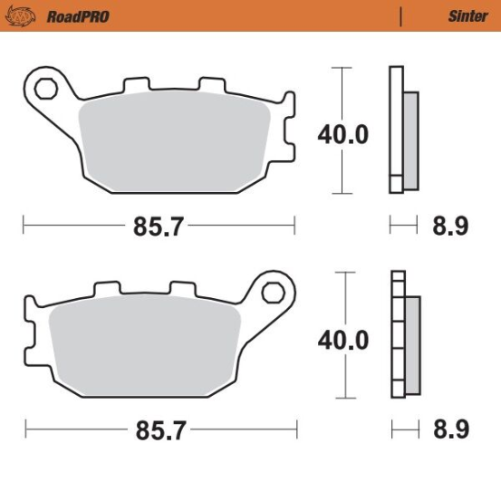 Plaquettes de frein MOTO MASTER métal fritté 403102 Road Pro Sinter