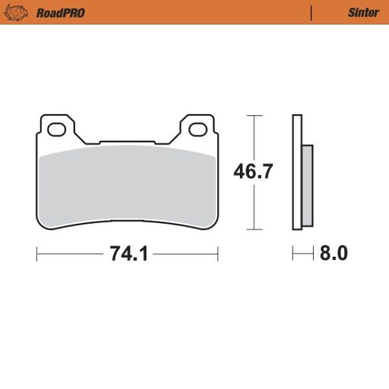 Plaquettes de frein MOTO MASTER métal fritté 406401 Road Pro Sinter