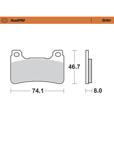 Plaquettes de frein MOTO MASTER métal fritté 406401 Road Pro Sinter