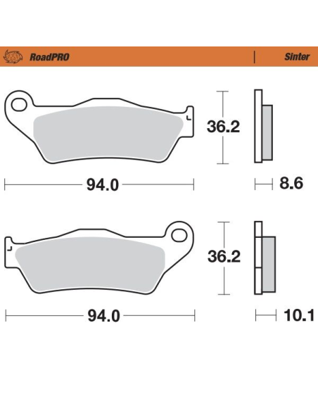 Plaquettes de frein MOTO MASTER métal fritté 405402 Road Pro Sinter