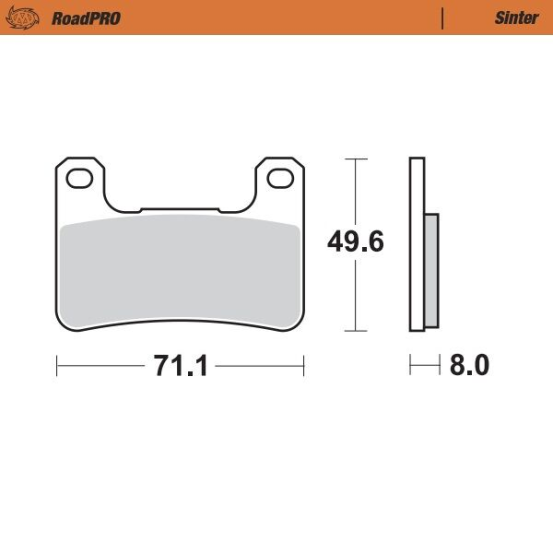 Plaquettes de frein MOTO MASTER métal fritté 406301 Road Pro Sinter