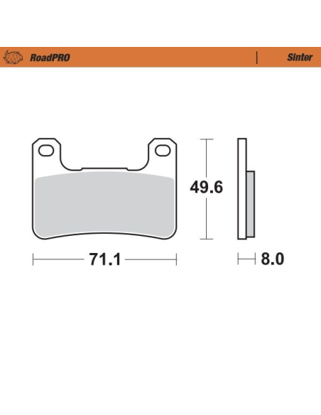 Plaquettes de frein MOTO MASTER métal fritté 406301 Road Pro Sinter