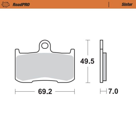 Plaquettes de frein MOTO MASTER métal fritté 406001 Road Pro Sinter