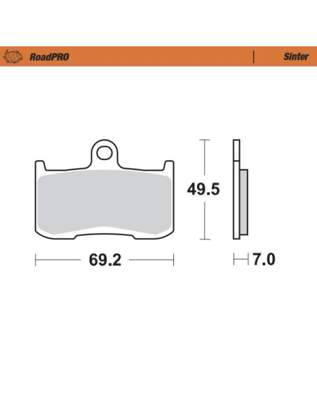 Plaquettes de frein MOTO MASTER métal fritté 406001 Road Pro Sinter