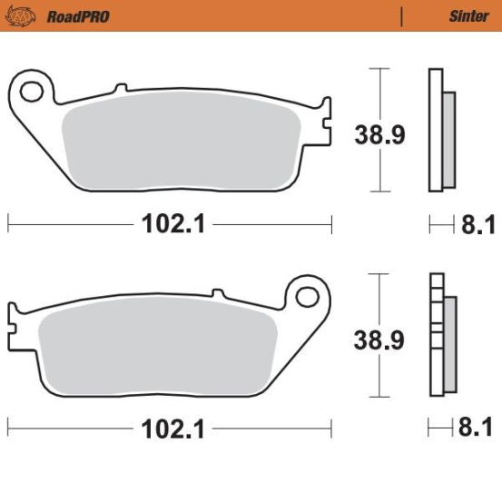 Plaquettes de frein MOTO MASTER métal fritté 402501 Road Pro Sinter