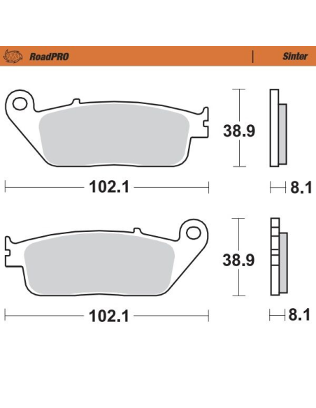 Plaquettes de frein MOTO MASTER métal fritté 402501 Road Pro Sinter
