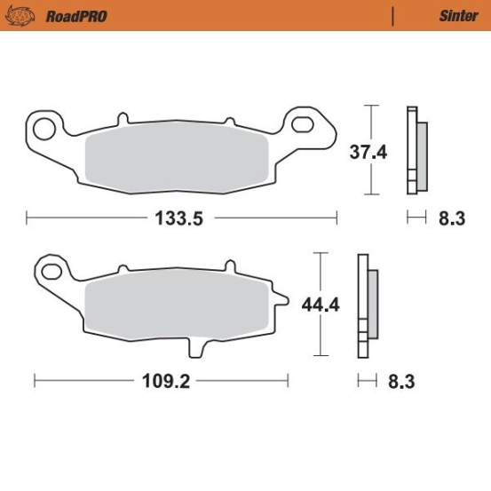 Plaquettes de frein MOTO MASTER métal fritté 404201 Road Pro Sinter