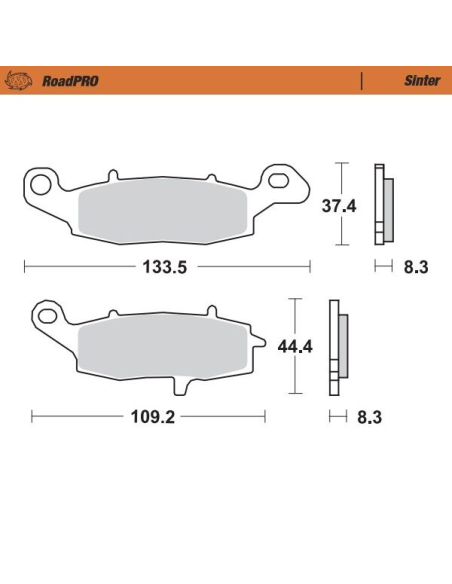 Plaquettes de frein MOTO MASTER métal fritté 404201 Road Pro Sinter