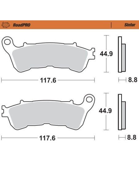 Plaquettes de frein MOTO MASTER métal fritté 406501 Road Pro Sinter
