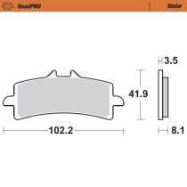 Plaquettes de frein MOTO MASTER métal fritté 407001 Road Pro Sinter
