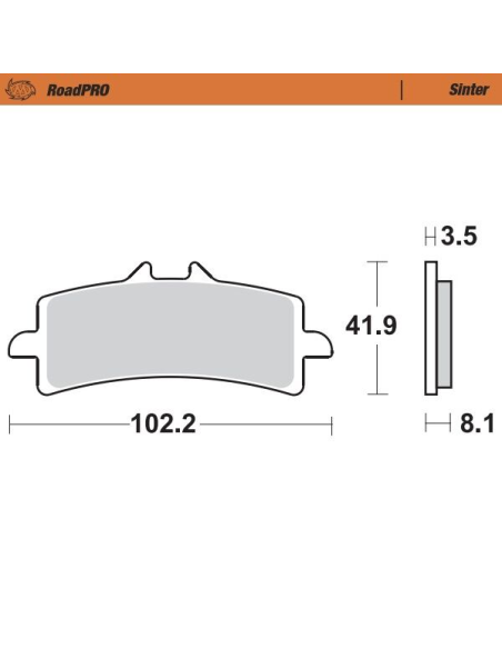 Plaquettes de frein MOTO MASTER métal fritté 407001 Road Pro Sinter
