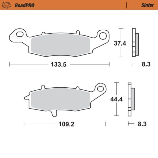 Plaquettes de frein MOTO MASTER métal fritté 404101 Road Pro Sinter