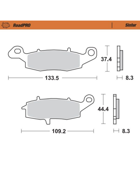 Plaquettes de frein MOTO MASTER métal fritté 404101 Road Pro Sinter