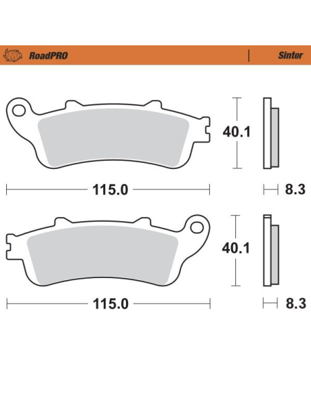 Plaquettes de frein MOTO MASTER métal fritté 405101 Road Pro Sinter
