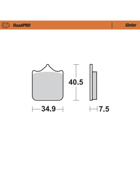Plaquettes de frein MOTO MASTER métal fritté 405501 Road Pro Sinter