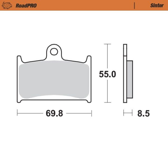 Plaquettes de frein MOTO MASTER métal fritté 402401 Road Pro Sinter