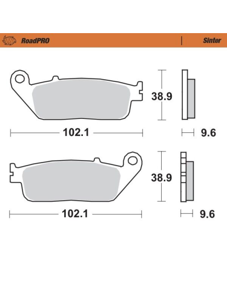 Plaquettes de frein MOTO MASTER métal fritté 404001 Road Pro Sinter