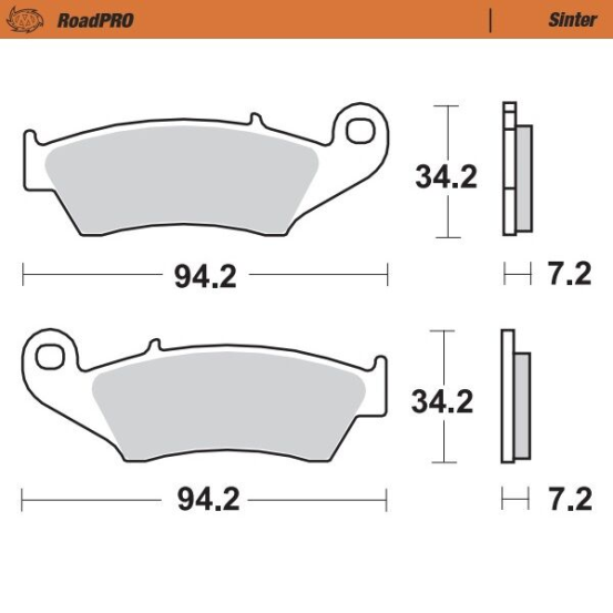 Plaquettes de frein MOTO MASTER métal fritté 403901 Road Pro Sinter