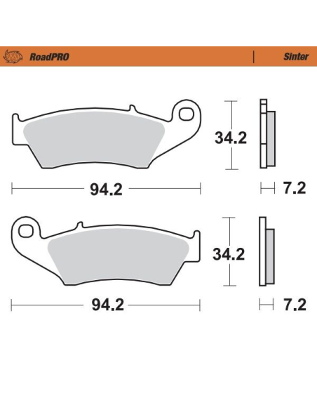Plaquettes de frein MOTO MASTER métal fritté 403901 Road Pro Sinter