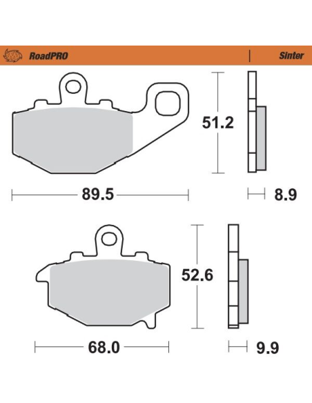 Plaquettes de frein MOTO MASTER métal fritté 403702 Road Pro Sinter