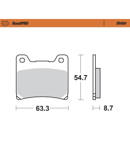 Plaquettes de frein MOTO MASTER métal fritté 401802 Road Pro Sinter