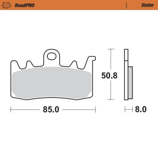 Plaquettes de frein MOTO MASTER métal fritté 408001 Road Pro Sinter