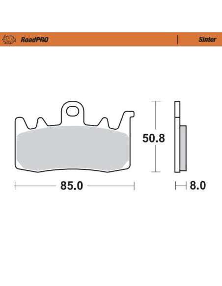 Plaquettes de frein MOTO MASTER métal fritté 408001 Road Pro Sinter