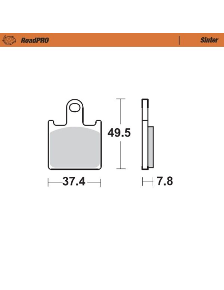 Plaquettes de frein MOTO MASTER métal fritté 406801 Road Pro Sinter