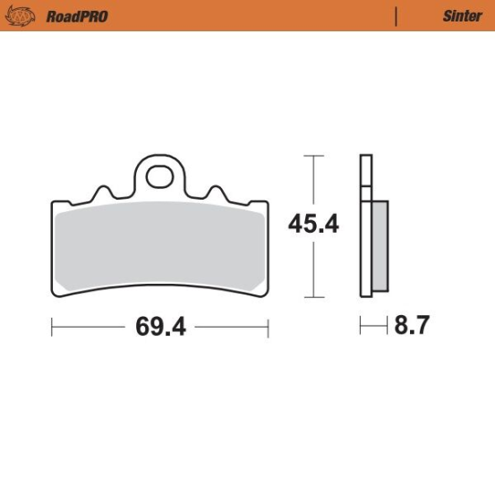 Plaquettes de frein MOTO MASTER métal fritté 407601 Road Pro Sinter