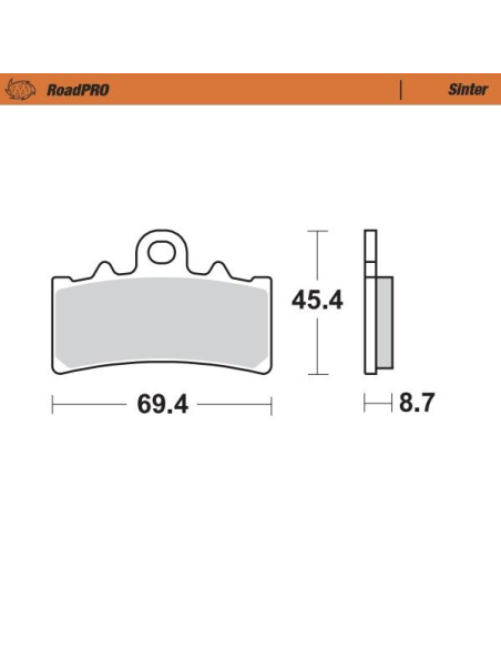 Plaquettes de frein MOTO MASTER métal fritté 407601 Road Pro Sinter