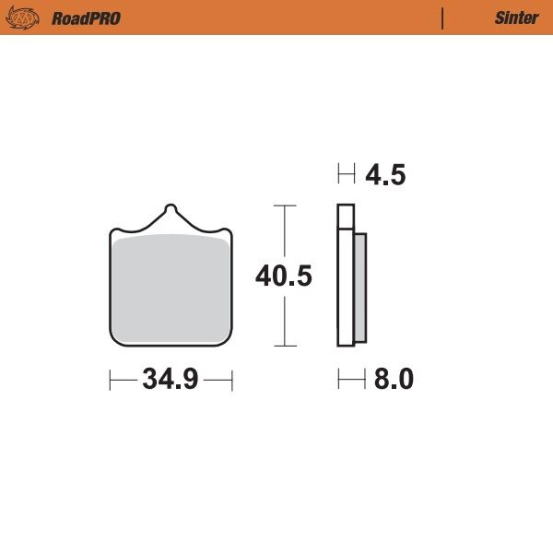 Plaquettes de frein MOTO MASTER métal fritté 407501 Road Pro Sinter