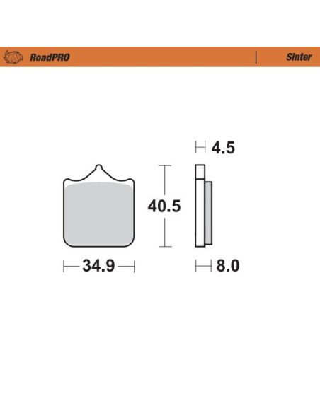 Plaquettes de frein MOTO MASTER métal fritté 407501 Road Pro Sinter