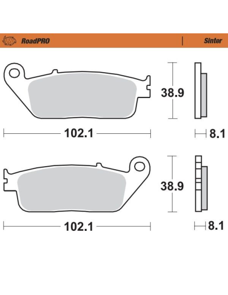 Plaquettes de frein MOTO MASTER métal fritté 400703 Road Pro Scooter